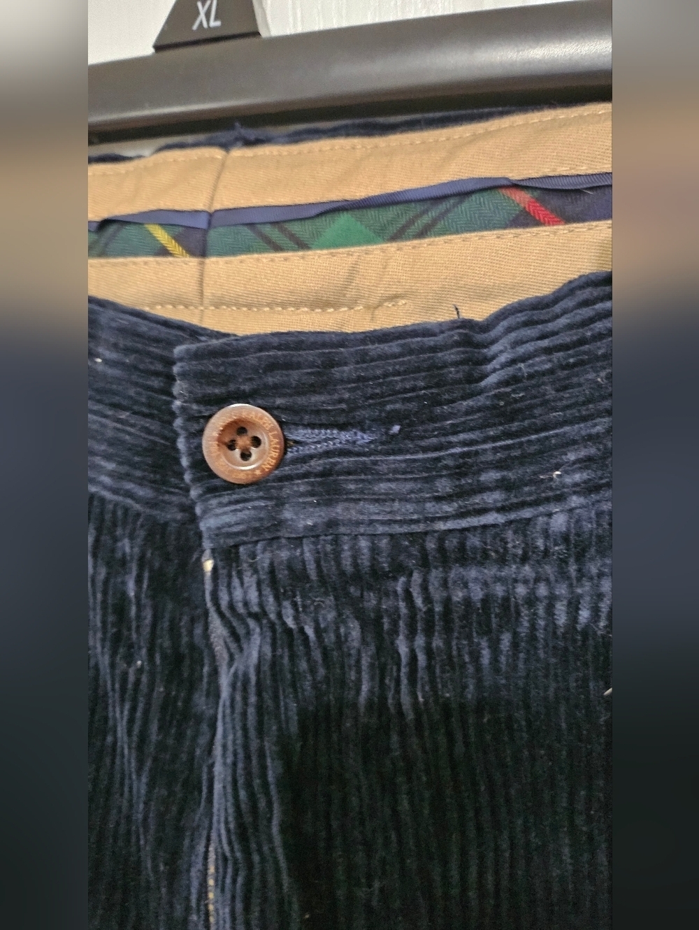 Polo Ralph Lauren Corduroy Pants Mens 33x32 Navy Preston Straight Casual. - Picture 9 of 13